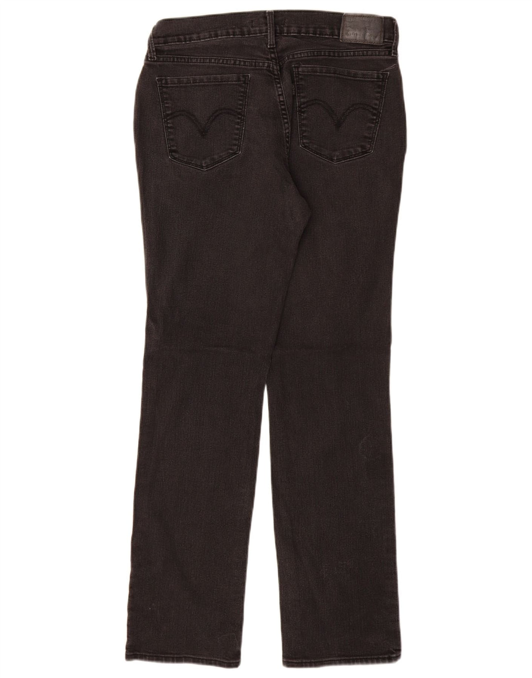 LEVI'S ženske 505 ravne traperice US 8 srednje W29 L30 crni pamuk