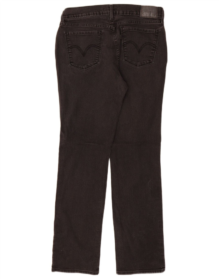 LEVI'S ženske 505 ravne traperice US 8 srednje W29 L30 crni pamuk