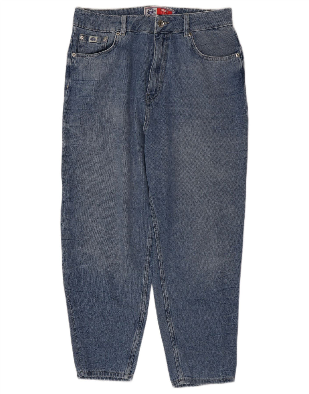 Superdry ženske Ruby kratke uske traperice visokog struka W30 L24 plavi pamuk