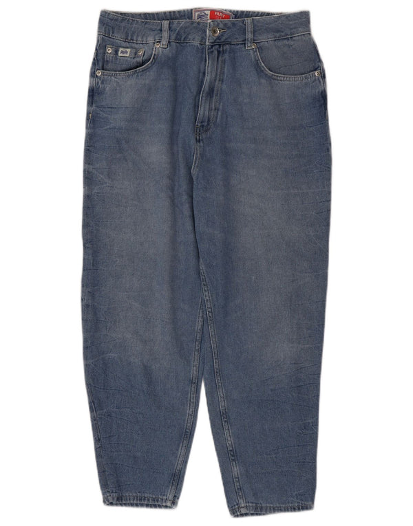 Superdry ženske Ruby kratke uske traperice visokog struka W30 L24 plavi pamuk