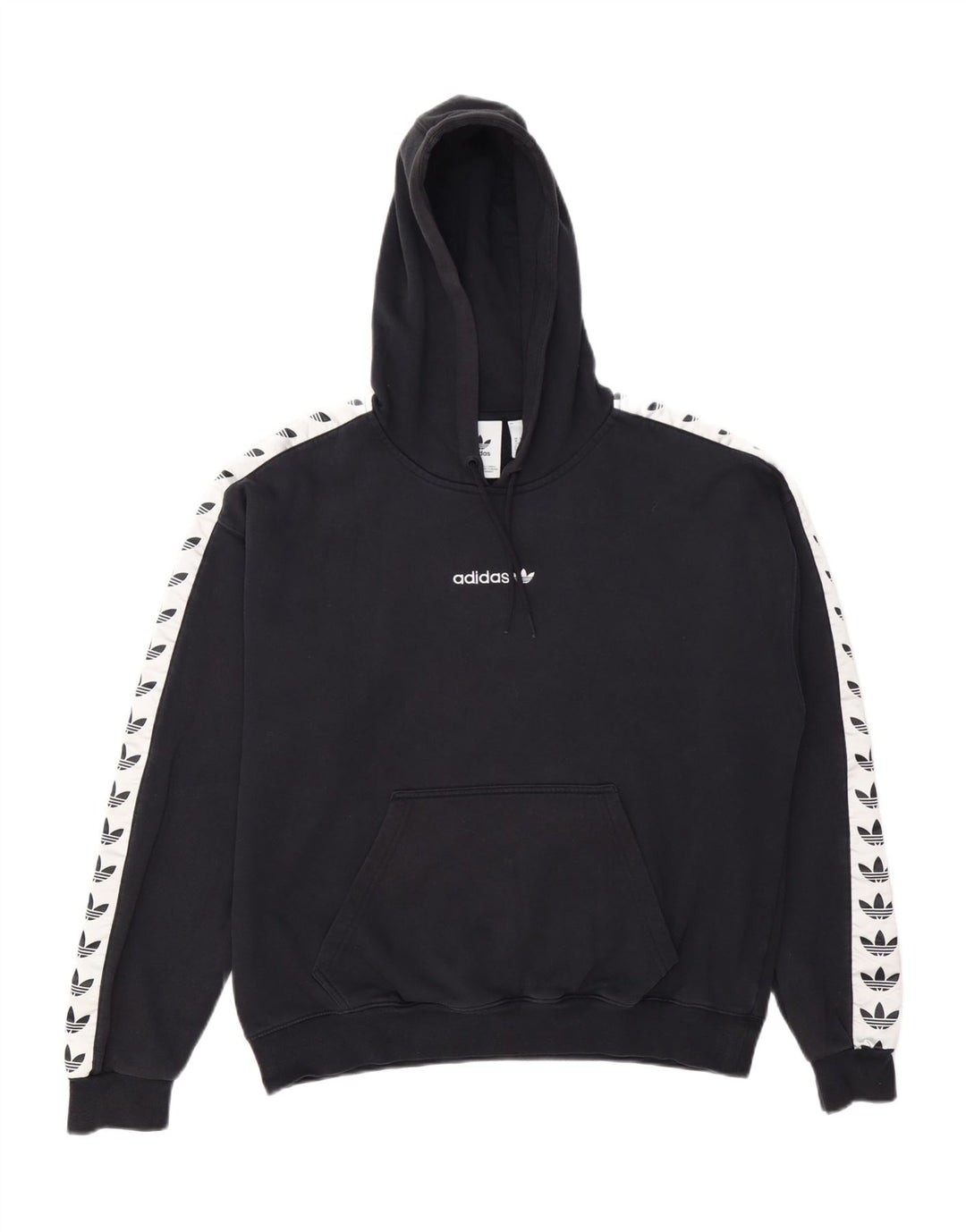 ADIDAS muška majica s kapuljačom s kapuljačom srednje crne boje, pamuk