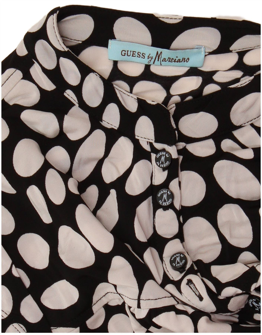 GUESS BY MARCIANO Ženska haljina spuštenog struka UK 12 srednje crna na točkice