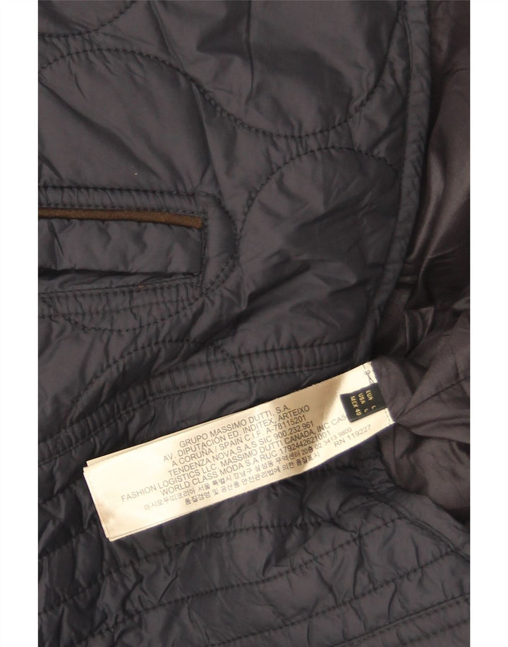 Massimo Dutti muška prošivena jakna UK 40 Large tamnoplavi najlon