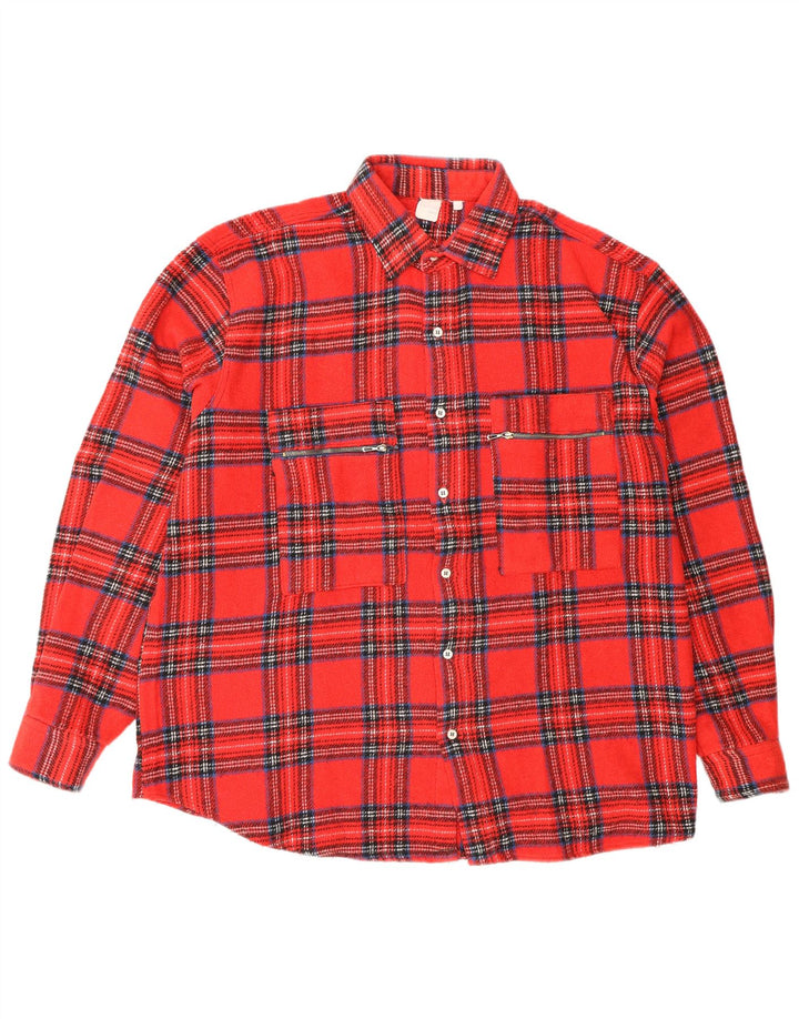 Vintage muška flanelska košulja, veliki crveni karirani
