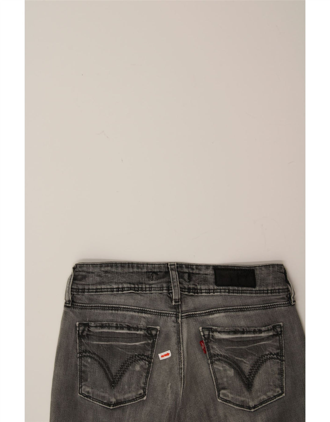 LEVI'S Womens 571 Slim Jeans W27 L32 Grey Cotton Vintage Levi's and Second-Hand Levi's from Messina Hembry 