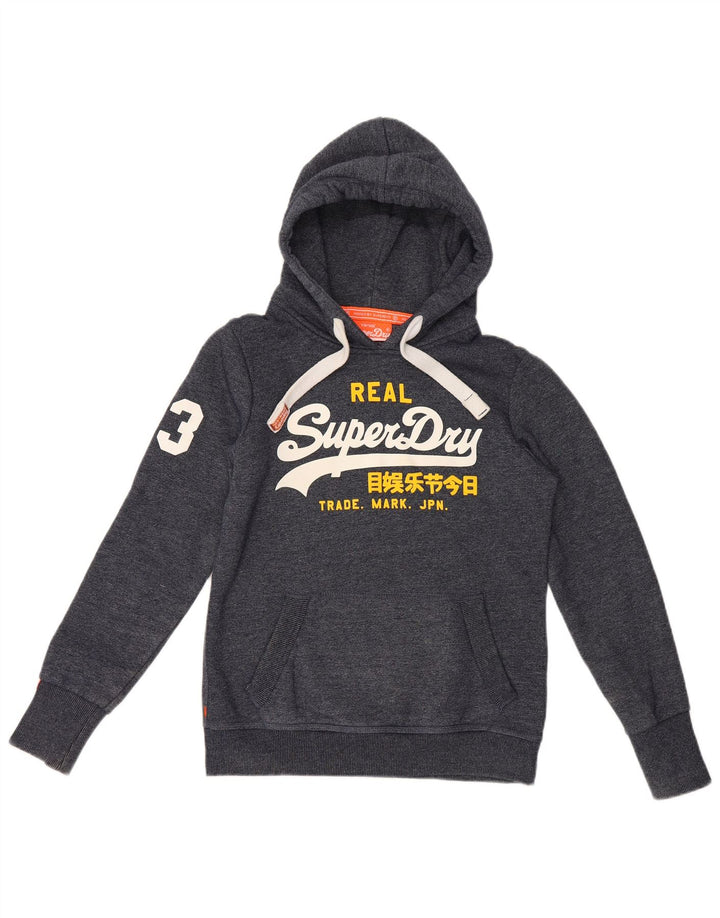 Superdry muška majica s kapuljačom s kapuljačom Srednje tamnoplavi pamuk