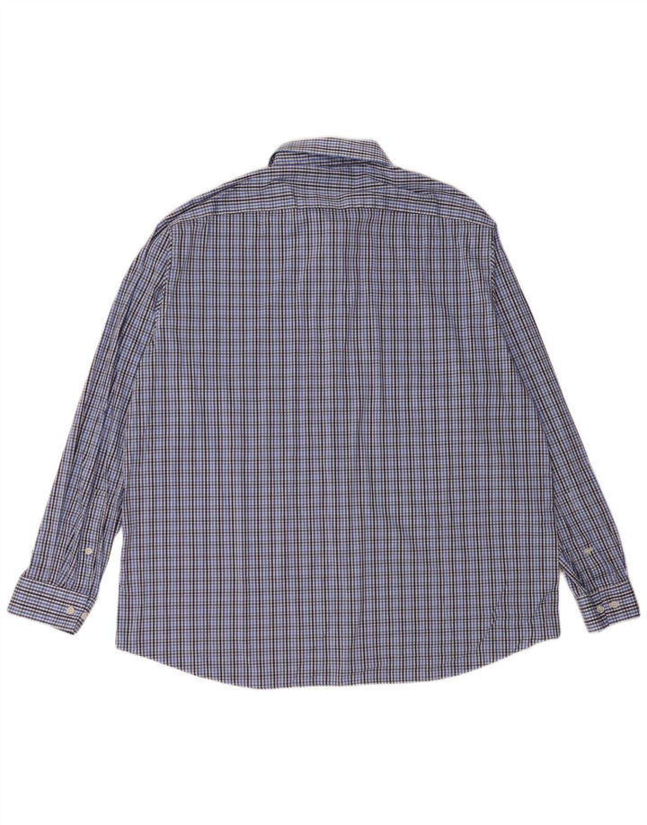 MICHAEL KORS Muška uska košulja veličine 18 1/2 2XL pamuk plavi karirani