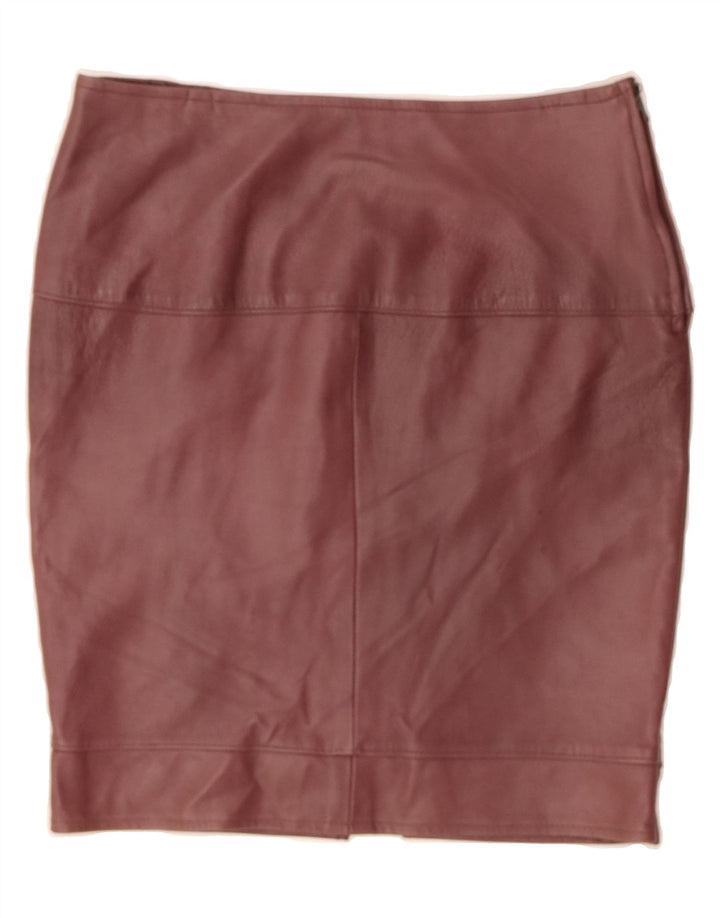 VINTAGE Womens Leather Skirt W28 Medium  Burgundy Vintage Vintage and Second-Hand Vintage from Messina Hembry 