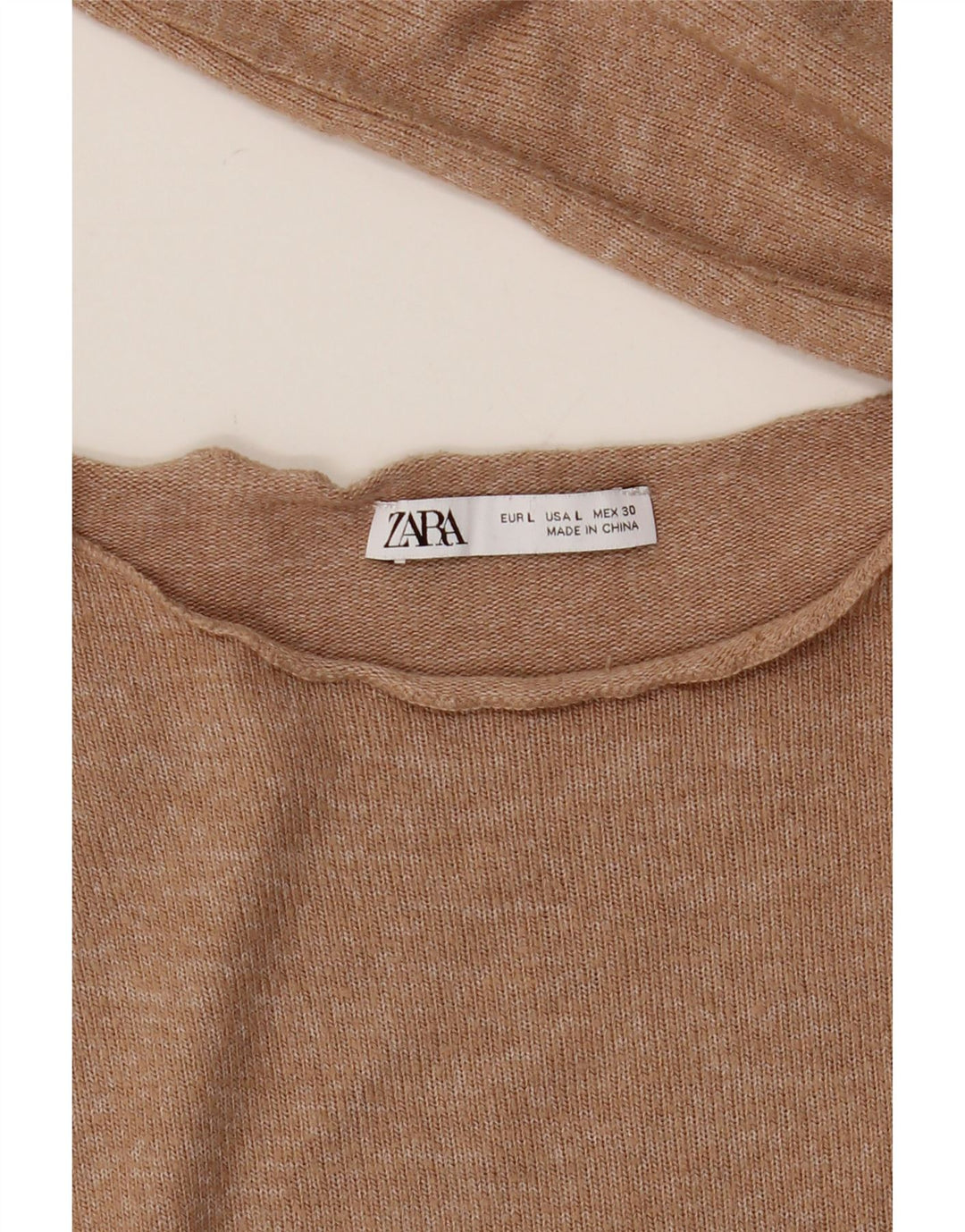 Zara ženska majica dugih rukava UK 16 Large Beige