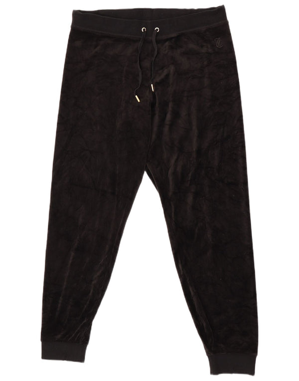Ženske hlače od trenirke od velura Juicy Couture Joggers UK 16 velike crne