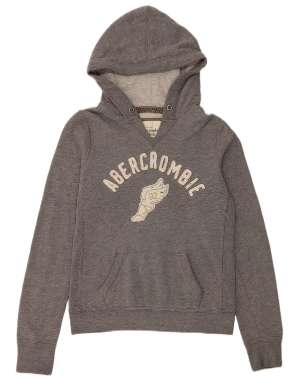 Ženska majica s kapuljačom Abercrombie & Fitch UK 12 srednje sivi pamuk
