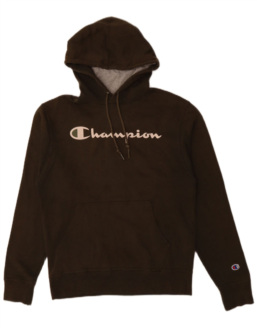 Champion muška majica s kapuljačom, mali kaki pamuk