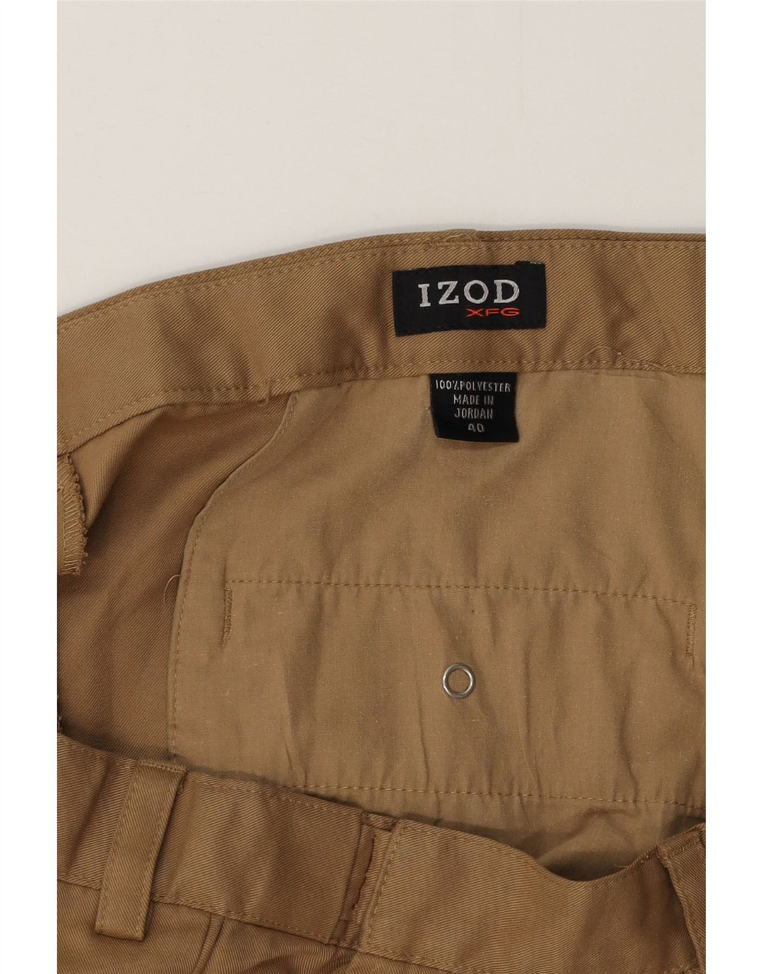 IZOD Muške kratke chino hlače s klinovima W40 XL bež poliester