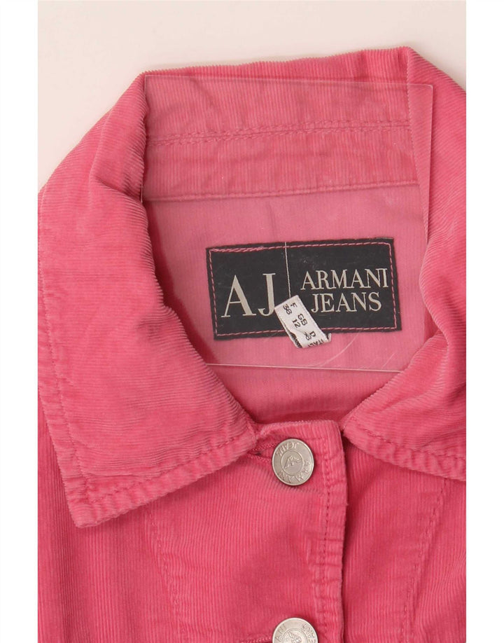 Armani Jeans Ženska jakna od samta UK 12 srednje ružičasta