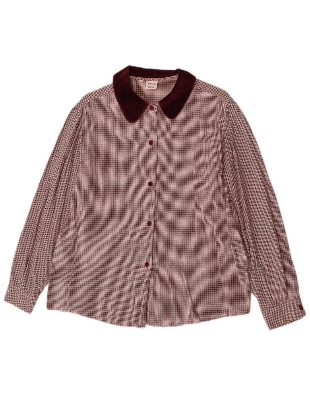 Benetton ženska košulja UK 14 srednje tamnocrvena houndstooth