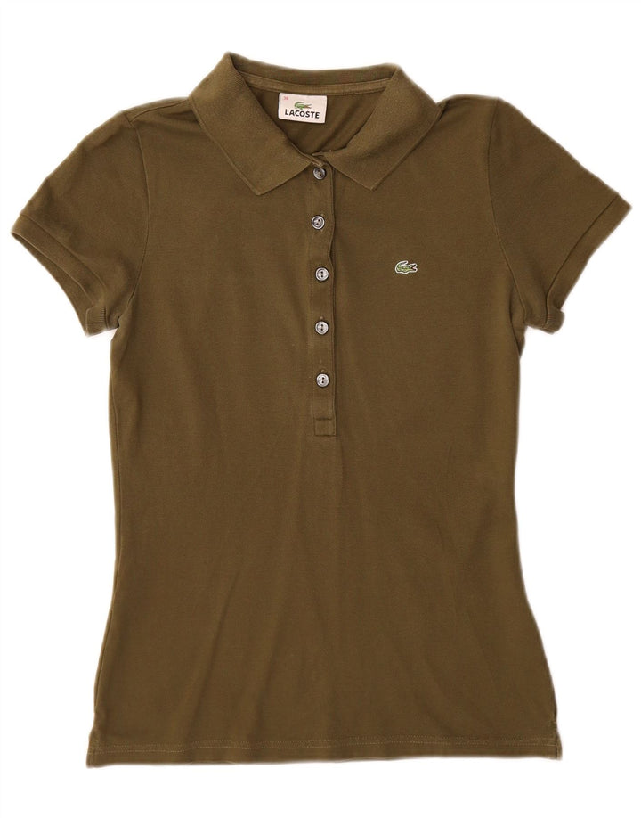 Lacoste ženska polo majica veličine 38, srednji kaki pamuk