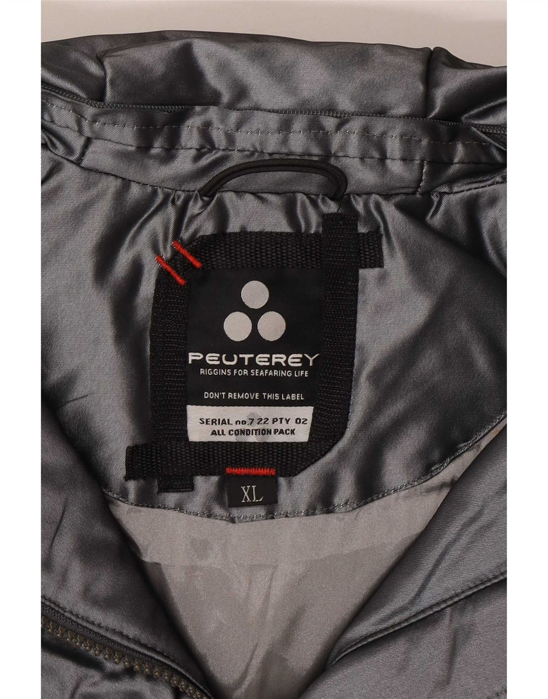 PEUTEREY ženska vjetrovka s kapuljačom UK 18 XL srebrna poliester