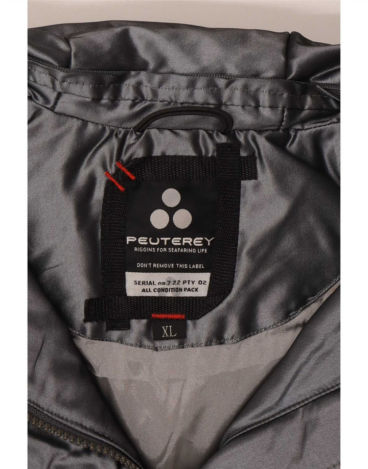 PEUTEREY ženska vjetrovka s kapuljačom UK 18 XL srebrna poliester