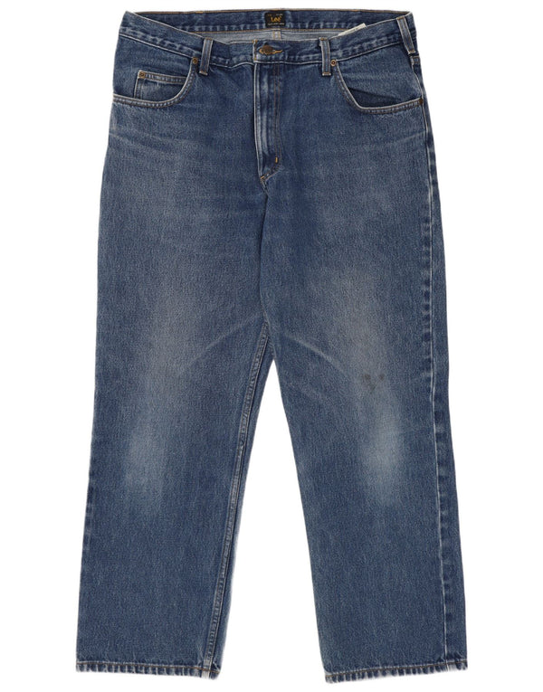 Lee Mens Brooklyn Comfort Straight Jeans W38 L30 Plavi pamuk