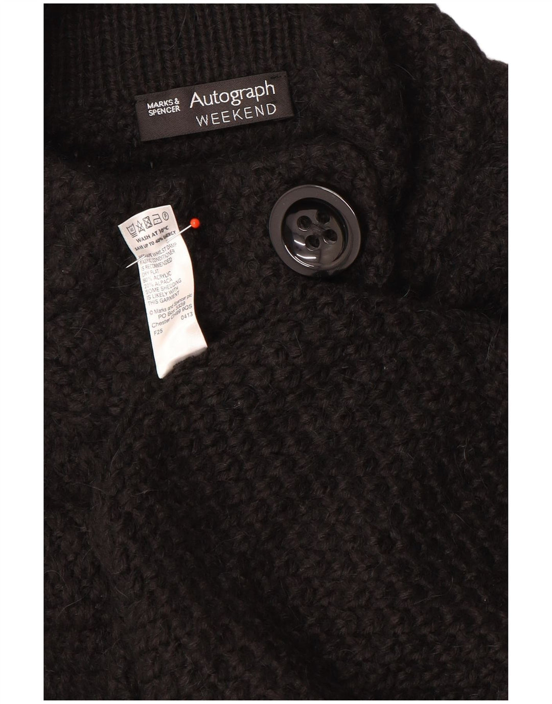 Marks & Spencer ženski džemper s autogramom UK 14 Srednje crni