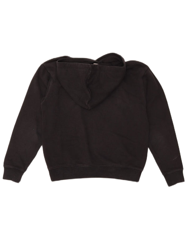 CHAMPION Ženska kratka velika majica s kapuljačom UK 6 XS crni pamuk