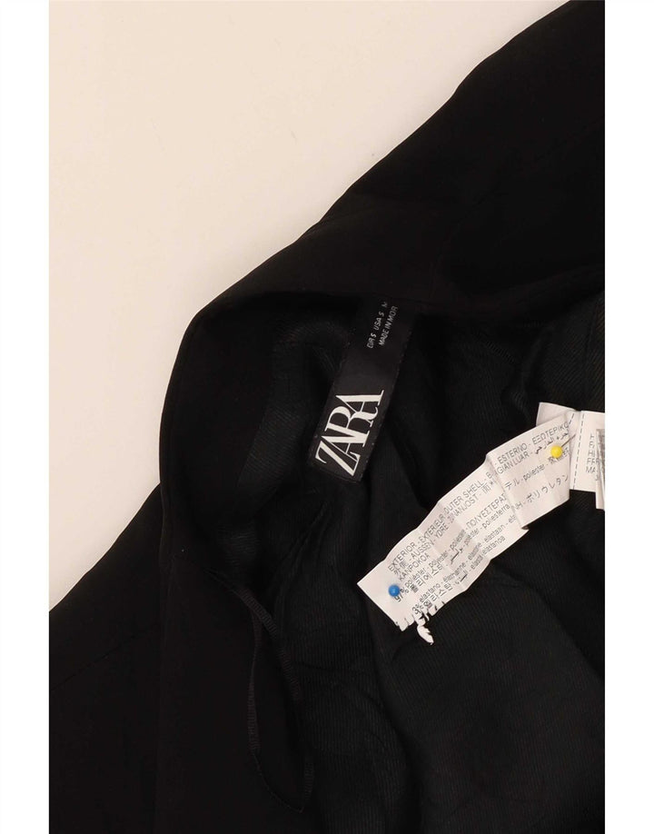 Zara ženska jakna s otvorenim sakoom UK 10 Small Black Polyester