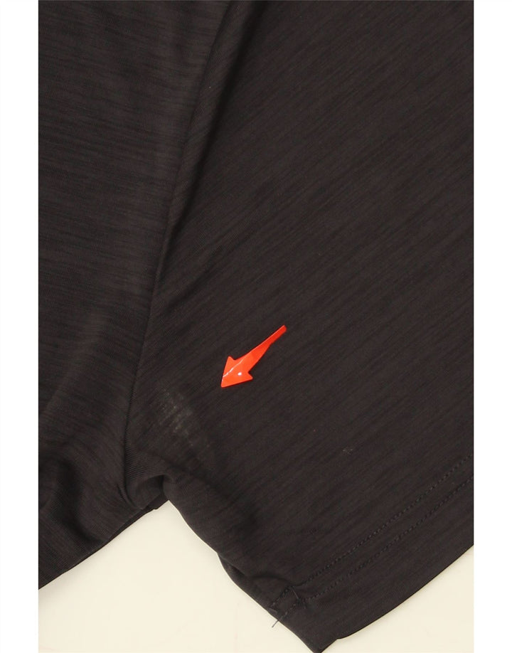 REEBOK Mens T-Shirt Top Medium Grey Pinstripe Polyester