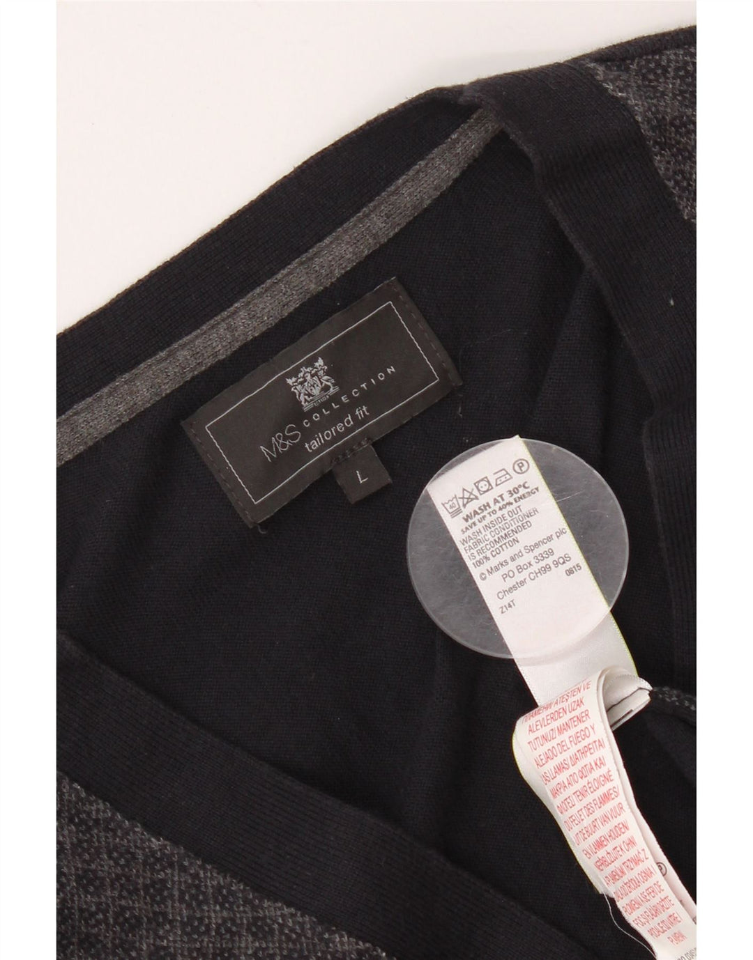 Marks & Spencer muški krojeni pulover veliki tamnoplavi