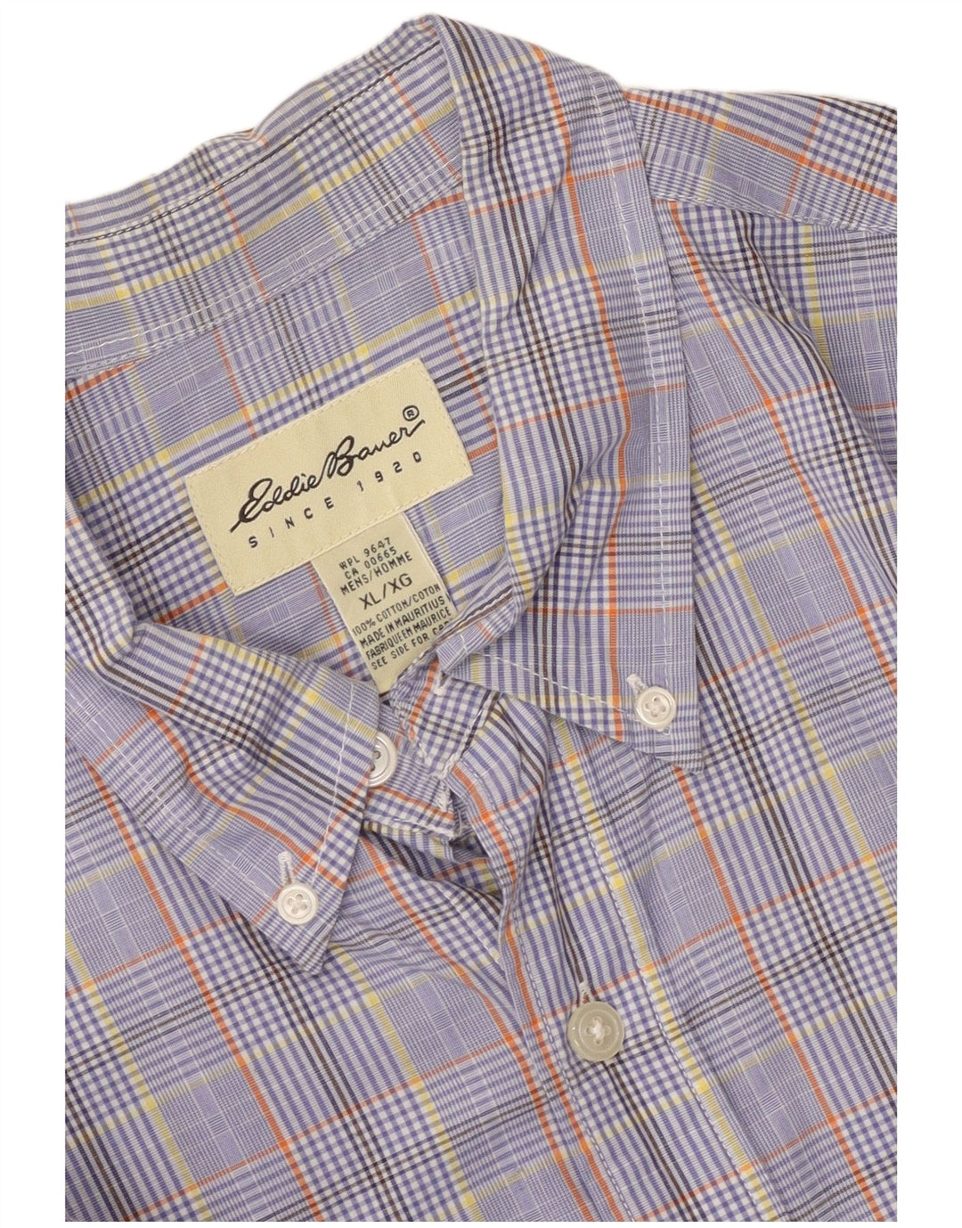 Eddie Bauer muška košulja XL plavi karirani pamuk