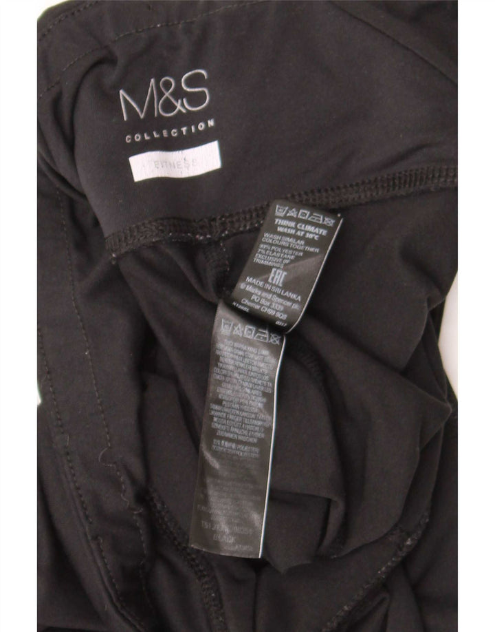 Ženske tajice Marks & Spencer UK 12 Srednji crni poliester