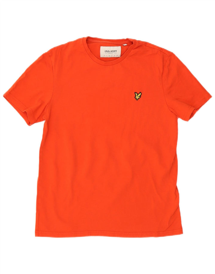 LYLE & SCOTT Womens T-Shirt Top UK 14 Medium Orange Cotton
