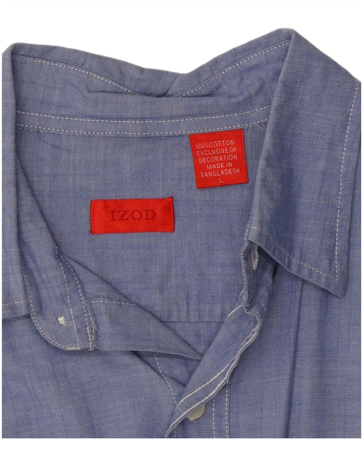 IZOD Muška košulja Veliki plavi flekasti pamuk