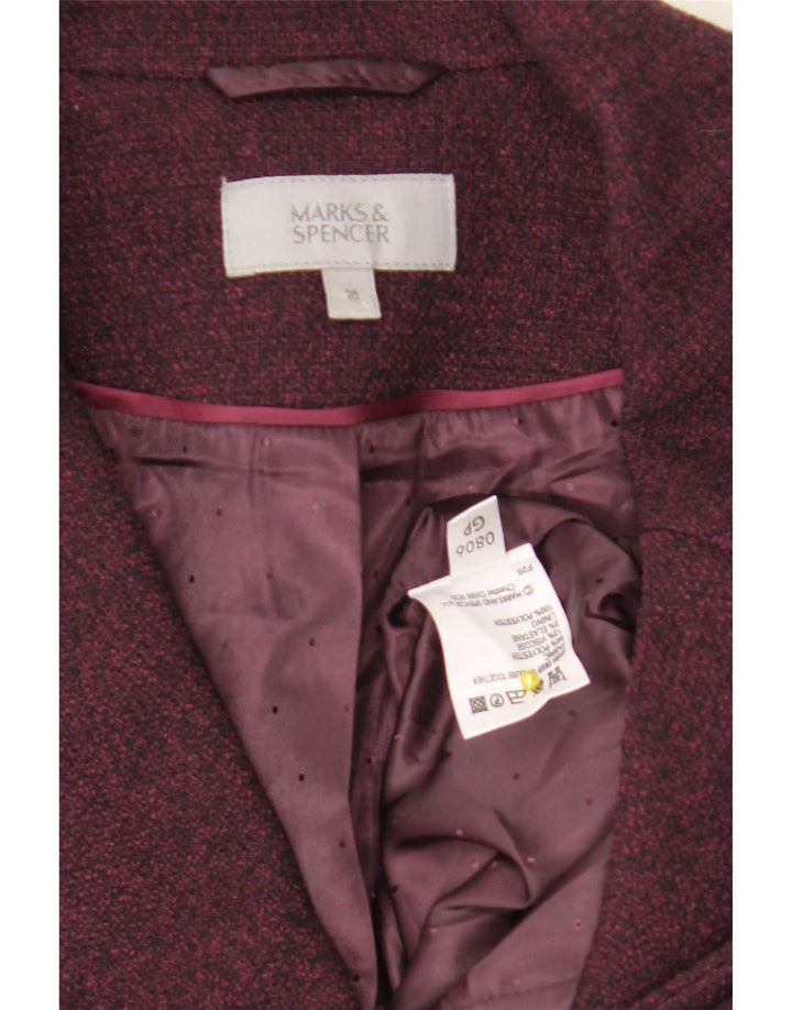 Marks & Spencer ženski sako s dvostrukim kopčanjem UK 18 XL Bordo