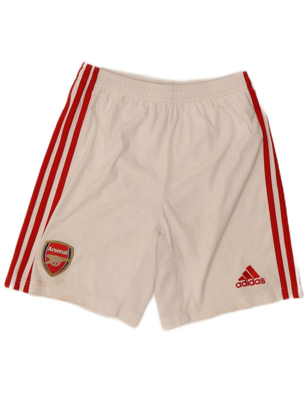 Adidas Boys Arsenal Graphic Sport Shorts 13-14 Years White Poliester