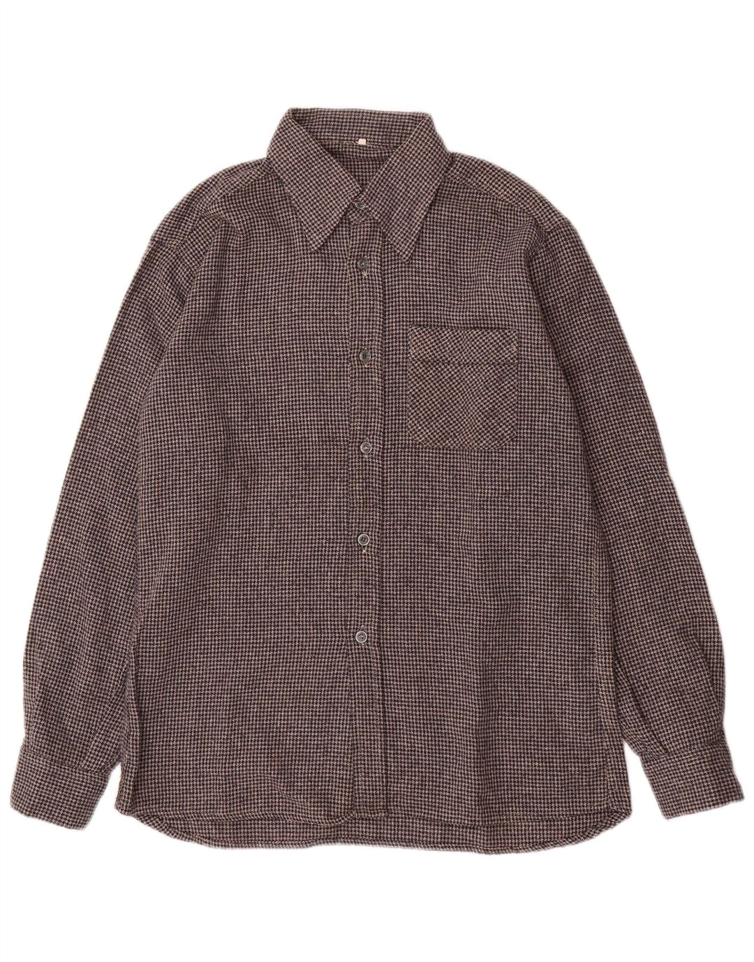 VINTAGE muška košulja od flanela, veličina 40, srednje siva, houndstooth