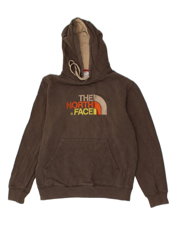THE NORTH FACE Mens Graphic Hoodie Jumper Medium Brown Cotton