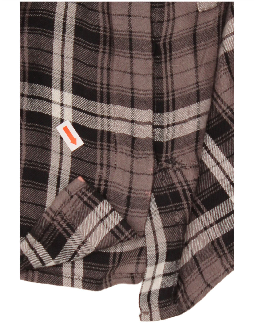 BENETTON ženska prevelika košulja od flanela UK 10 Mala smeđa karirana viskoza