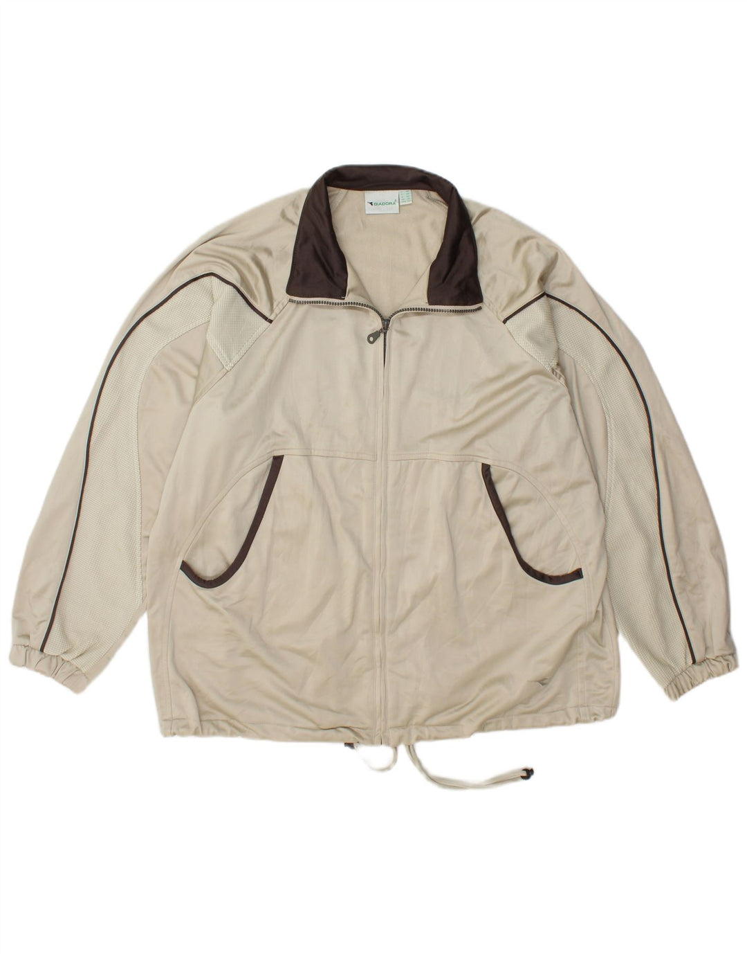 DIADORA Ženska prevelika gornja jakna trenirke UK 16 veliki zeleni poliester