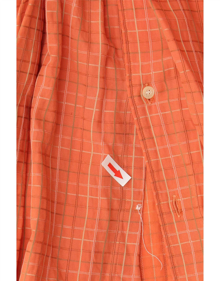Lacoste muška košulja veličina 39 srednje narančasta karirana pamuk
