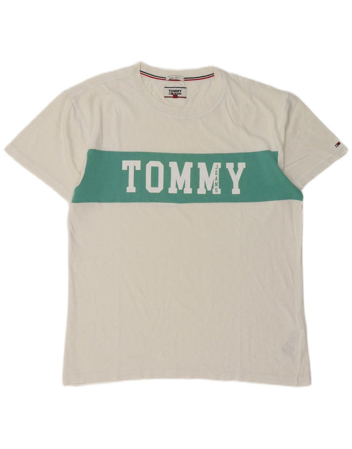 Tommy Hilfiger muška majica s grafičkim motivima srednje bijele boje