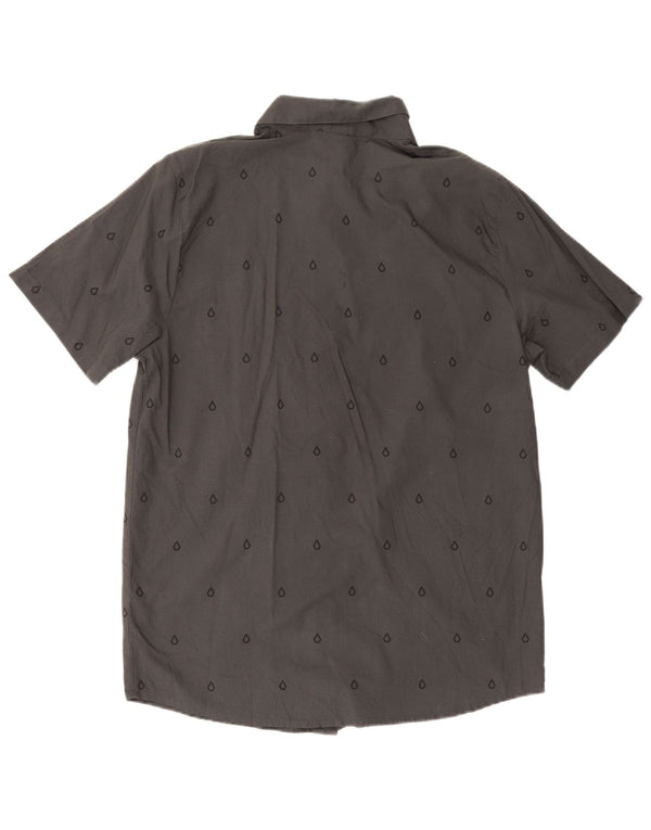 Volcom Mens Graphic Short Sleeve Shirt Large Grey Geometric Cotton