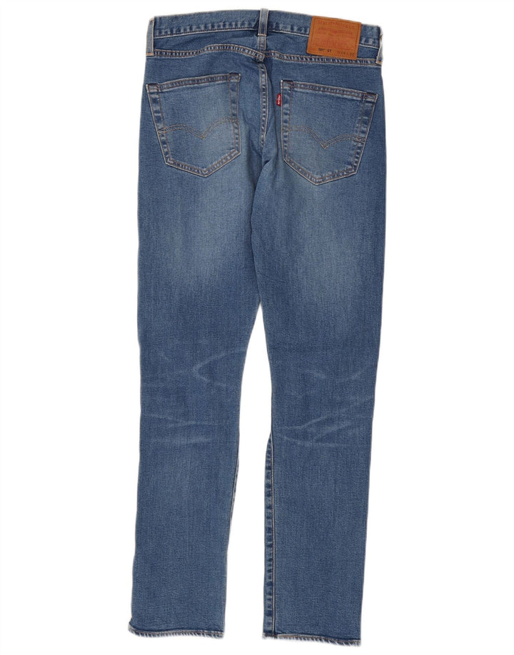 Levi's muške 501 ravne ravne traperice W28 L32 plavi pamuk