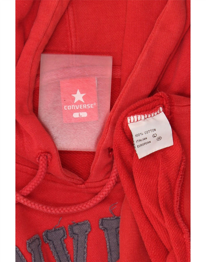 Converse muška majica s kapuljačom s kapuljačom, veliki crveni pamuk