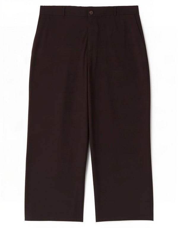 Zara ženske chino hlače visokog struka širokih nogavica 2XL W34 L29 crni poliester