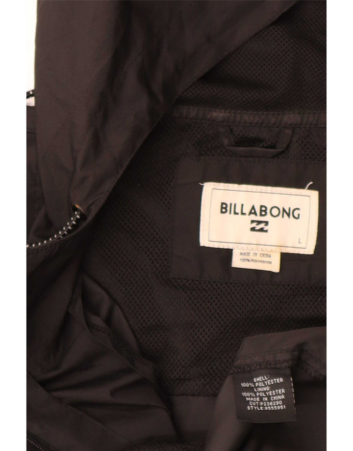 Billabong muška kišna jakna s kapuljačom UK 40 veliki crni poliester