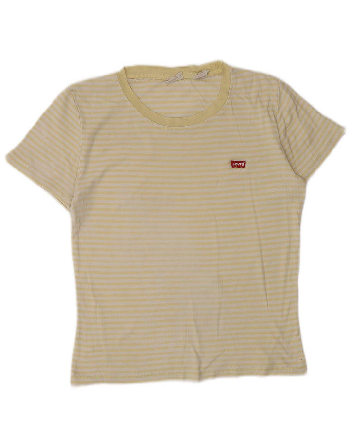 Levi's ženska majica kratkih rukava UK 10 na male žute pruge