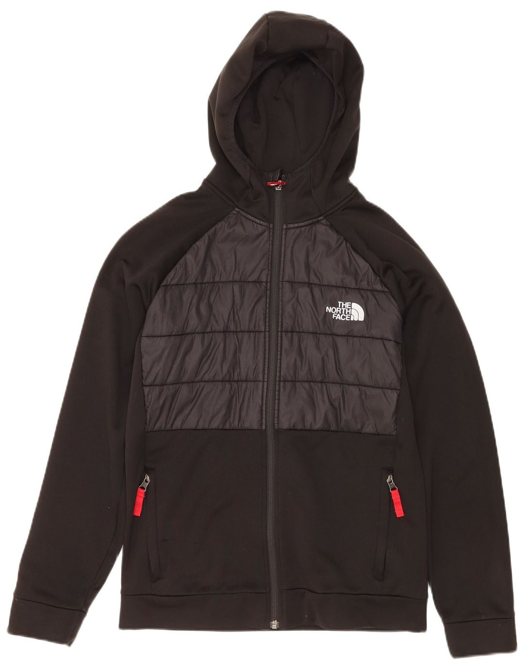 THE NORTH FACE Boys pulover s kapuljačom na patentni zatvarač 14-15 godina XL crne boje