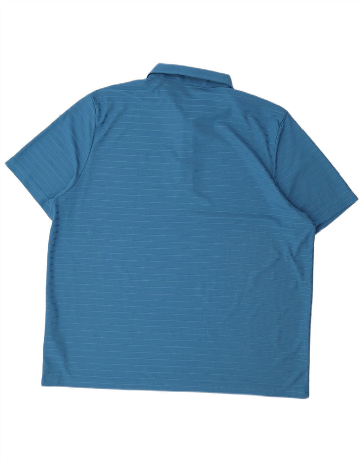Lacoste muška polo majica veličina 9 4XL plavi prugasti poliester
