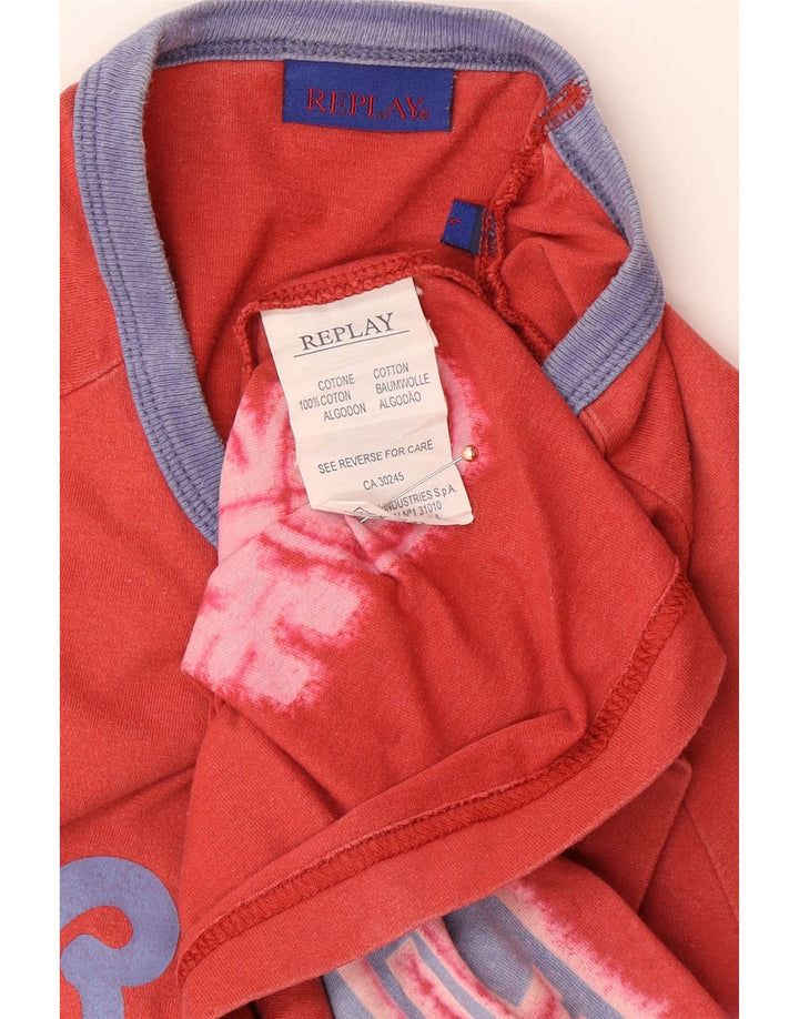 REPLAY muška majica kratkih rukava velika, crvena pamučna