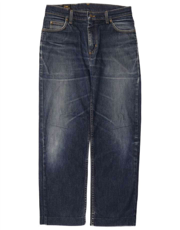 Lee Mens Brooklyn Straight Jeans W32 L30 Plavi pamuk